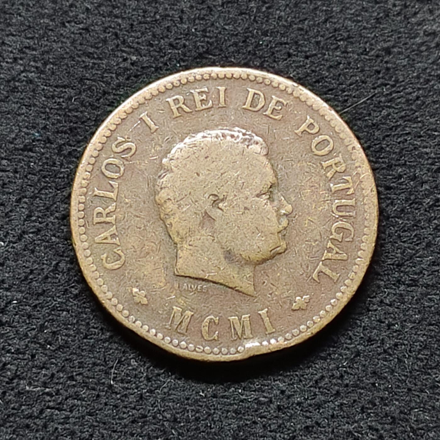 【全场包邮】纯粹捡漏拍476场（免费代拍第13场）调整中 葡属印度1901年（MCMI）卡洛斯一世1/2唐吉铜币