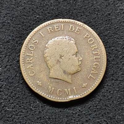 【全场包邮】纯粹捡漏拍476场（免费代拍第13场）调整中 - 葡属印度1901年（MCMI）卡洛斯一世1/2唐吉铜币