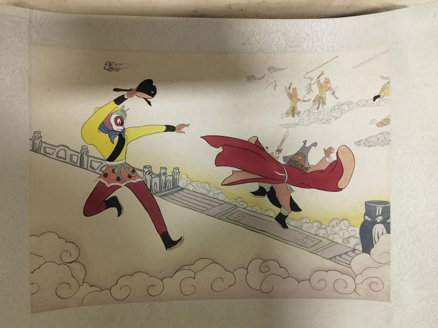 齐天大圣孙悟空西游记彩色画稿动漫手绘作品一套12幅四开大小