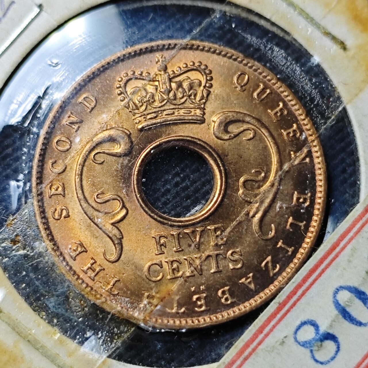 KK钱币收藏小铺  第369场  2月预留时间 周末发货  1957英属东非5分铜币 好品