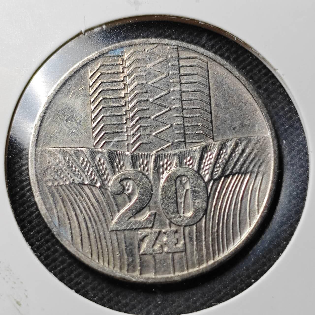 KK钱币收藏小铺  第369场  2月预留时间 周末发货  1974波兰20兹罗提