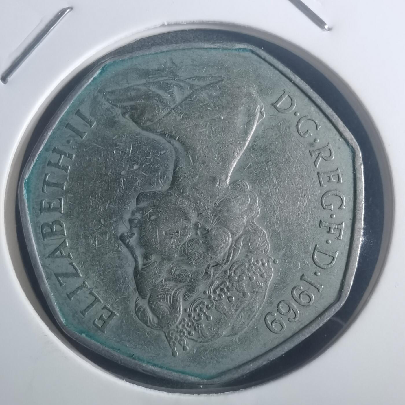 沼泽如烟--第900场 英国1969年50便士