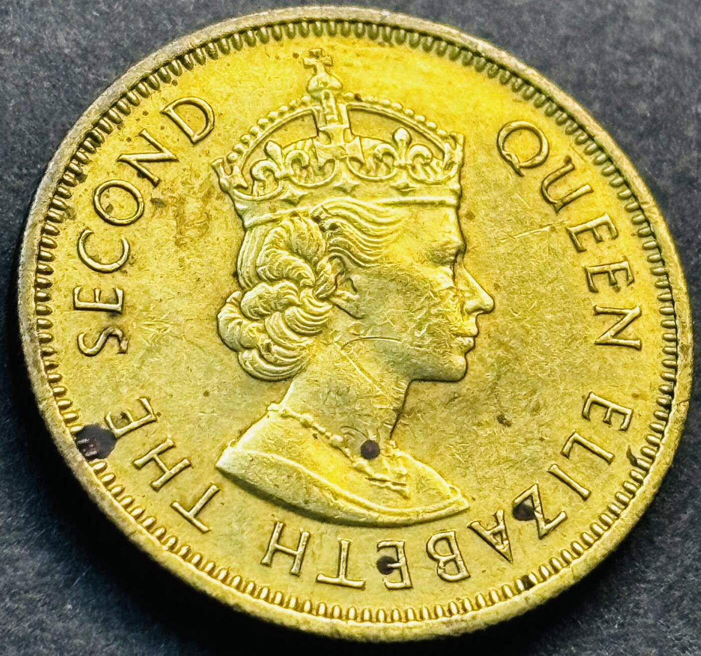 文馨钱币收藏第 281 场，【 长期接收代拍品】银元，银币，套币，纸币专场（本场截拍后休息三天，19 号发货） 原铜光品相 1972 年英属香港一毫铜币，伊丽莎白二世时期 第一版