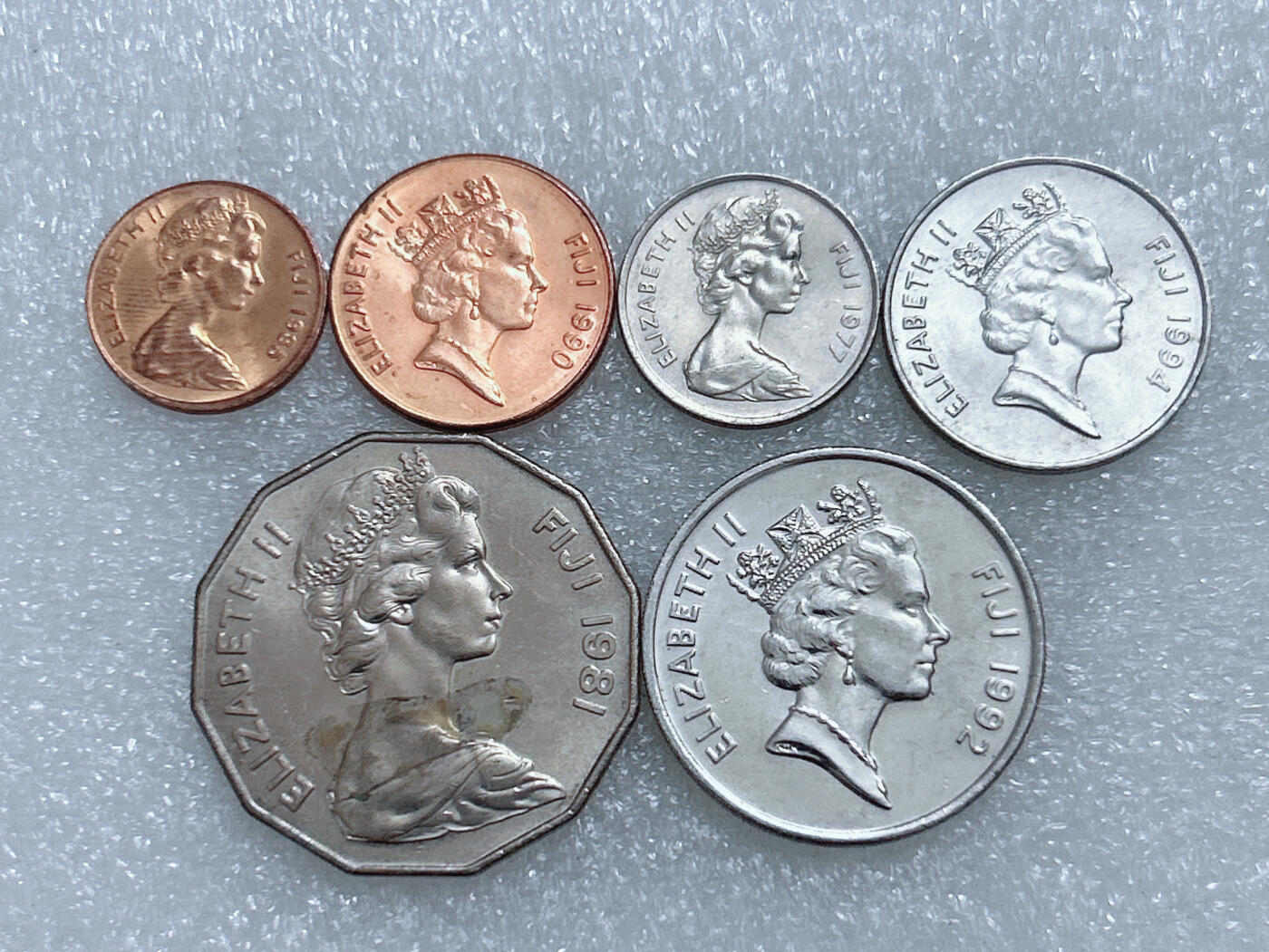 第一海外回流一元起拍收藏 散集专场  第265期 斐济硬币6枚套 原光好品