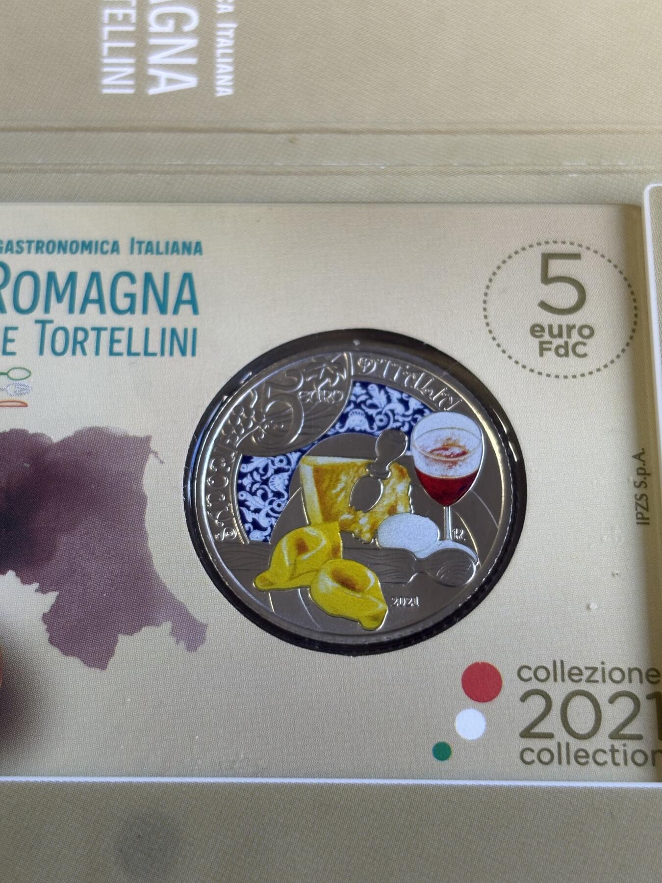 第181期拍卖 卡装意大利2021饮食文化系列2艾米利亚罗马涅纪念币