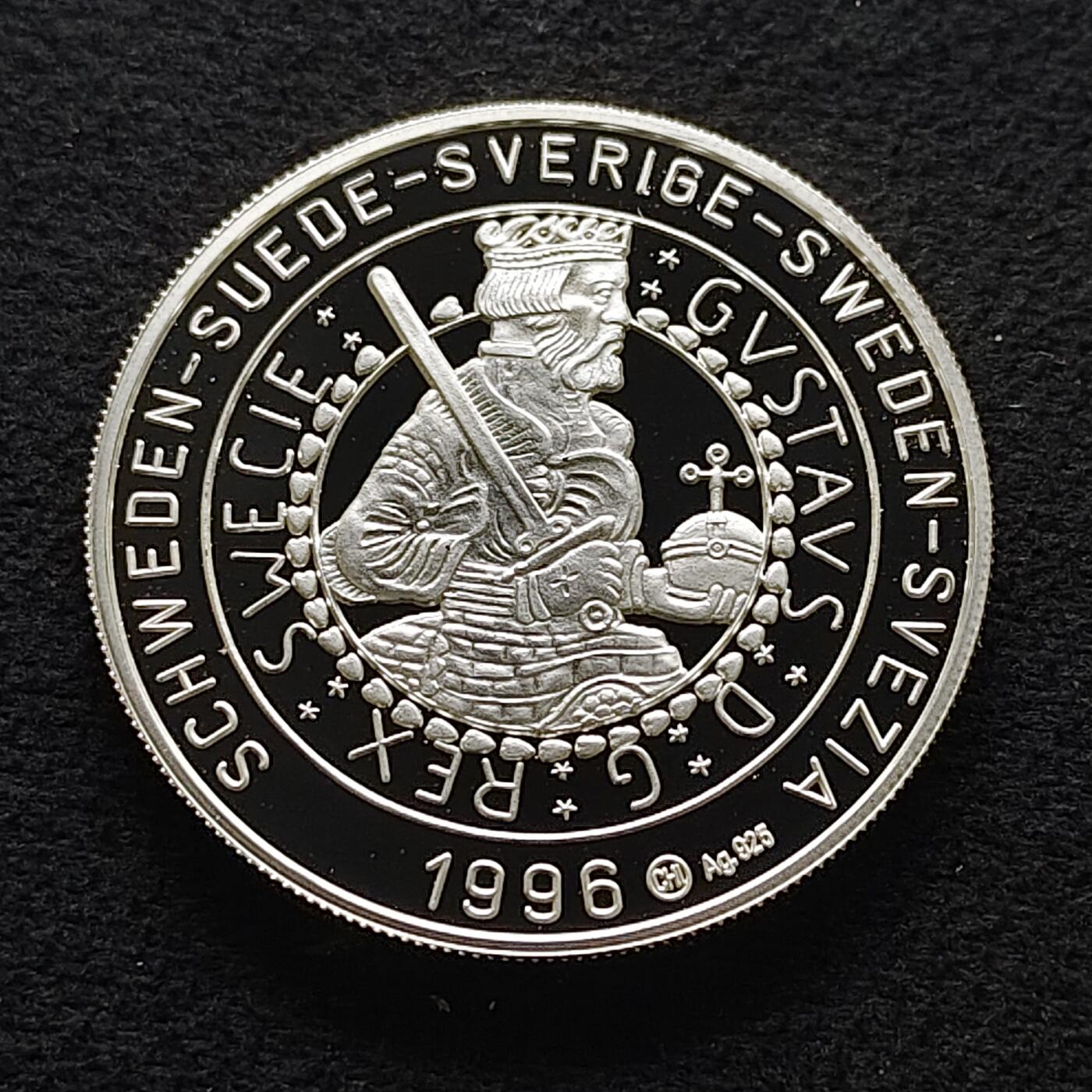 【全场包邮】纯粹捡漏拍477场（免费代拍第14场）调整中 瑞典1996年20埃居自然保护驼鹿精制纪念银币