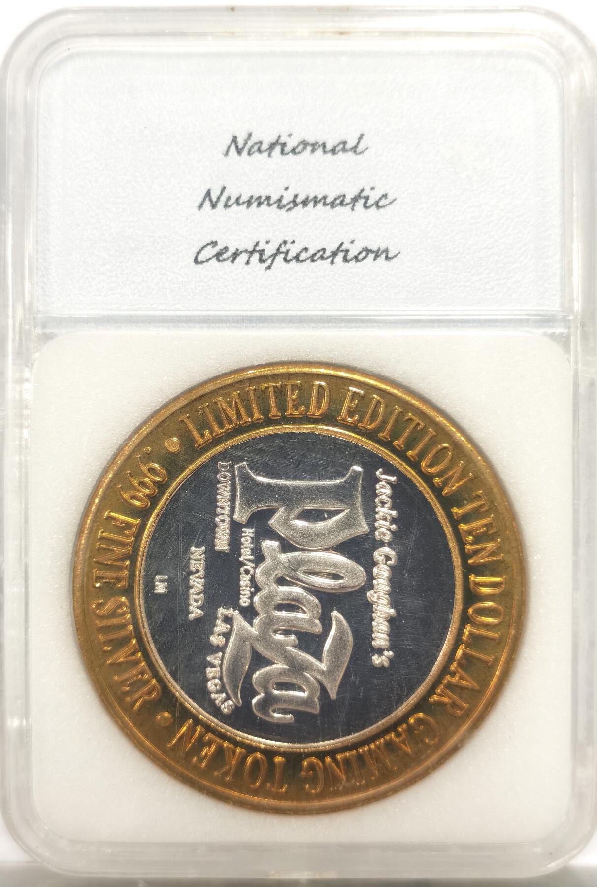 博洋堂世界钱币拍卖第146期（全场包邮） 2000年拉斯维加斯赌城系列纯银纪念币，Union Plaza赌场，重约37g