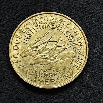 【全场包邮】纯粹捡漏拍476场（免费代拍第13场）调整中 - 法属赤道非洲1958年三羚羊25分