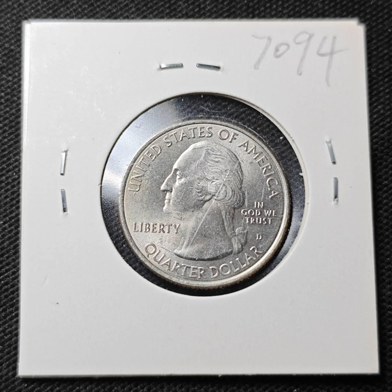 KK钱币收藏小铺  第370场  2月预留时间 周末发货  美国25分纪念币