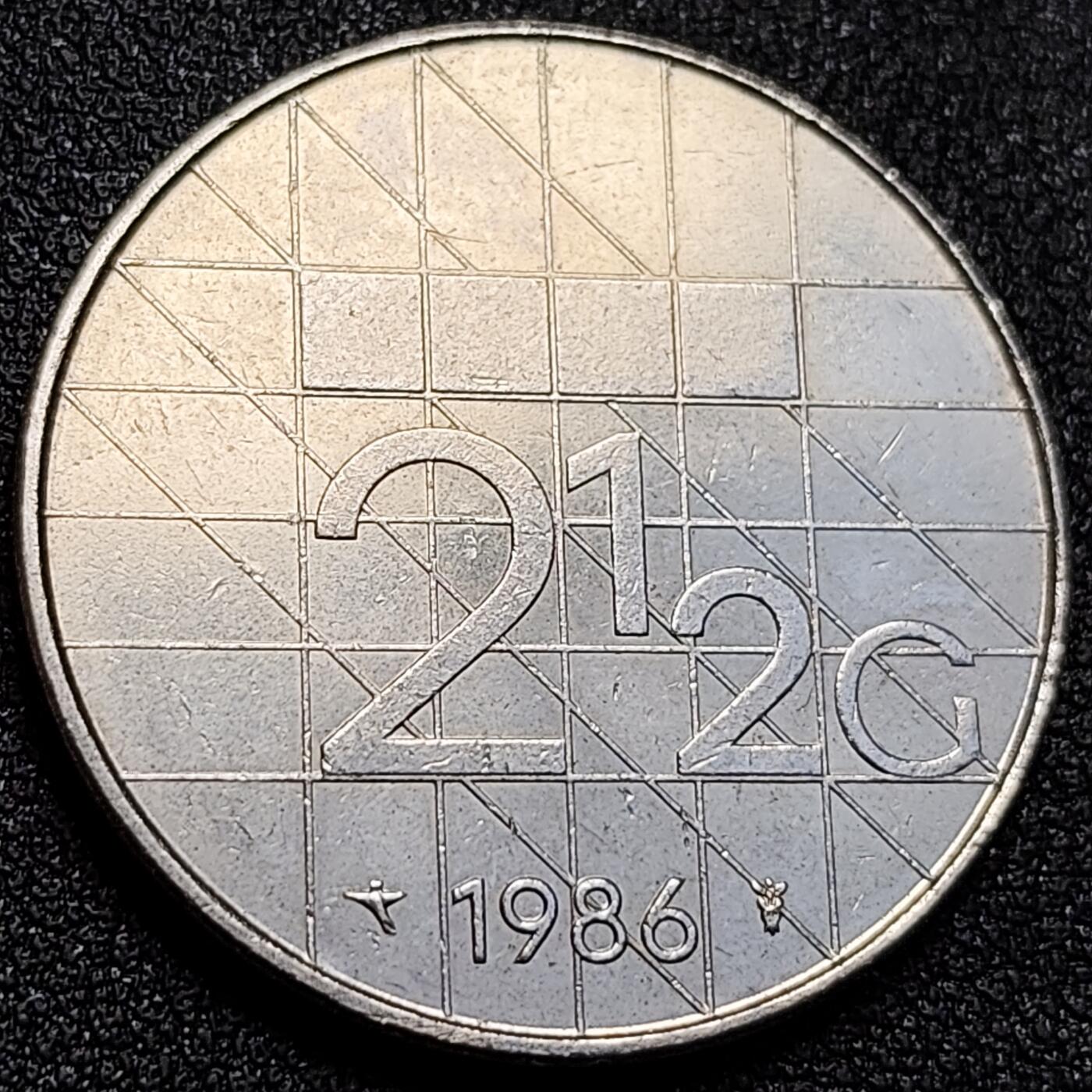 泉币菌-第128附加场-精品福利场（本场拍品多，请提前出价） 原光极美 贝娅特丽克丝女王 荷兰1986年 2.5盾镍币 9毫米 10克