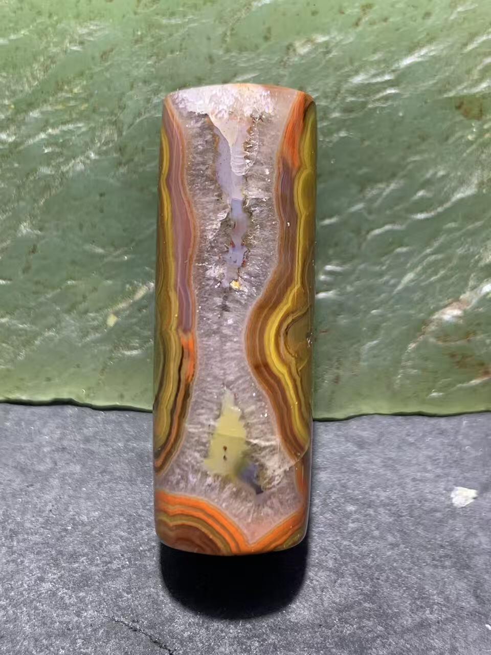 冰飘战国红玛瑙通货直桶，桶珠一颗！