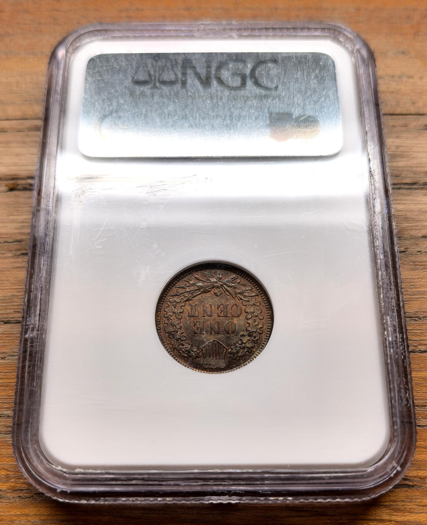 泉海漫舟·凡希社世界钱币微拍第三百十四期 1907美国印第安头像1分铜币NGC-MS63