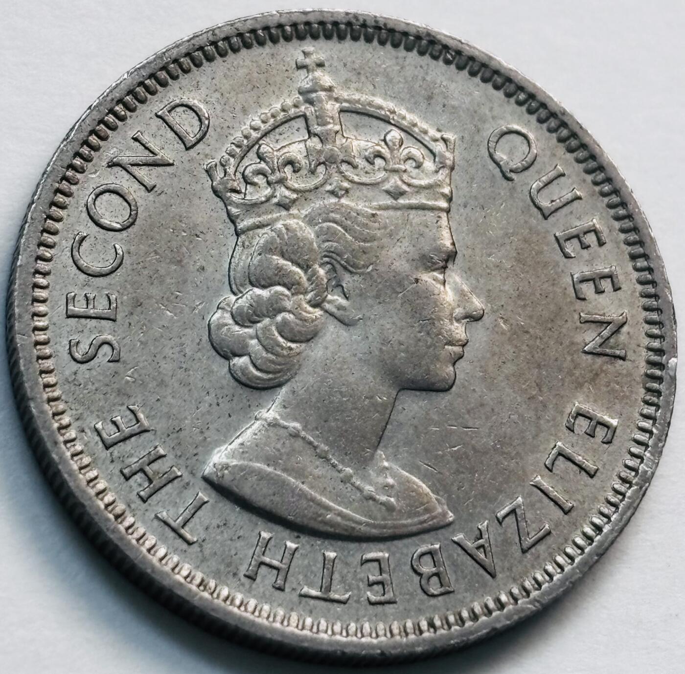 文馨钱币收藏第 281 场，【 长期接收代拍品】银元，银币，套币，纸币专场（本场截拍后休息三天，19 号发货） 少见首发年KN 版 1971 年英属香港五毫，伊丽莎白二世 第二版