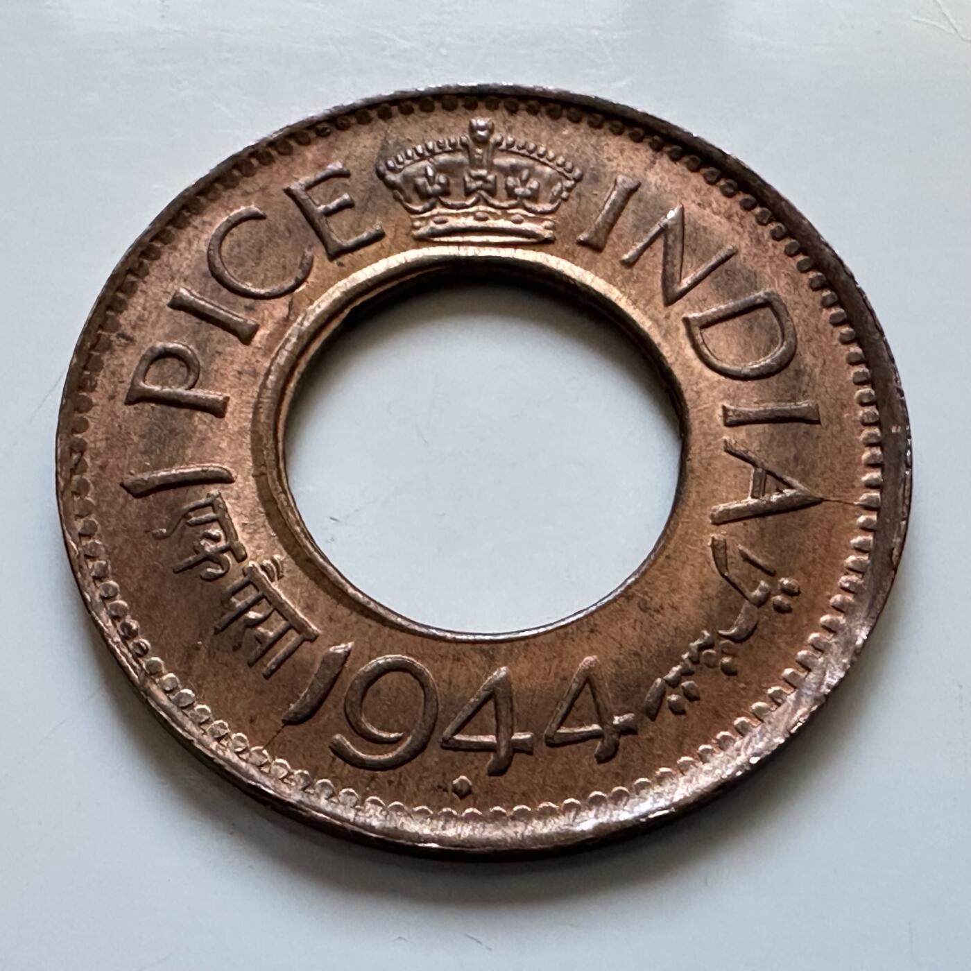 🌹外币初藏🌹🐯2025年第128场  每周二四六晚8️⃣点 接代拍 印度1944年1派沙 原光品