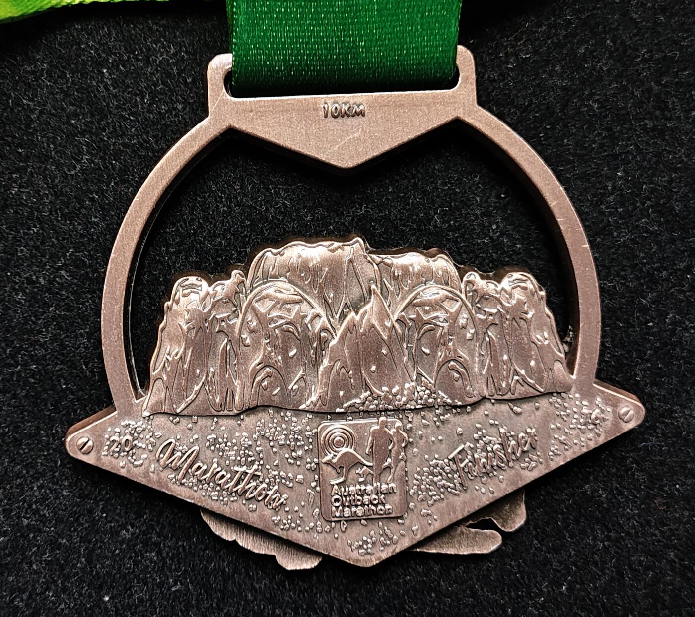 体育马拉松奖牌 2016澳大利亚内陆乌鲁鲁线上马拉松赛奖牌纪念章澳洲咕咚7月艾尔斯岩巨石