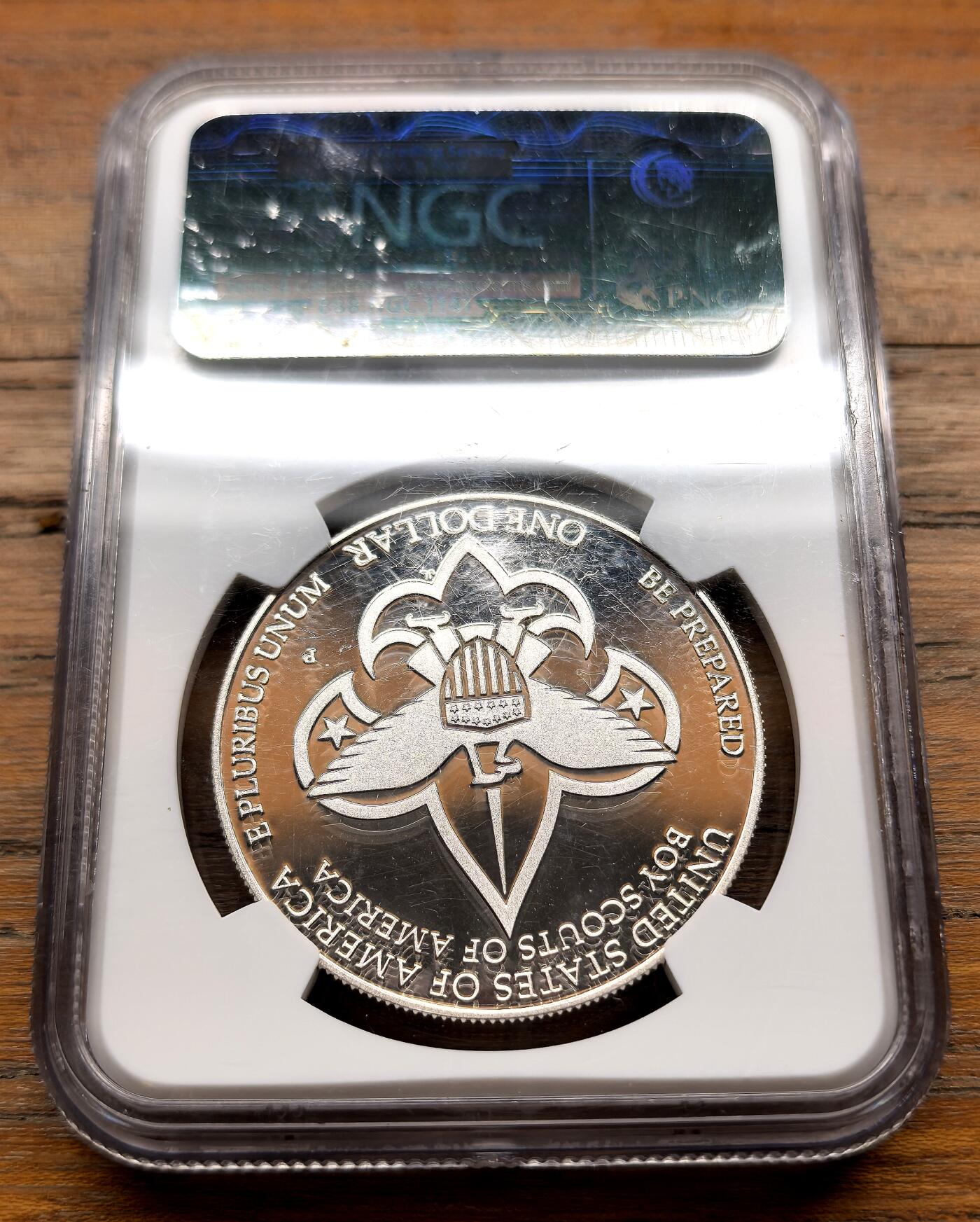 泉海漫舟·凡希社世界钱币微拍第三百十四期 2010美国童子军纪念Dollar大银精铸NGC-PF69UC