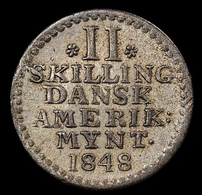 修遠堂世界钱币第九十三期 - 1848年丹属西印度2 SKILLING 带底光