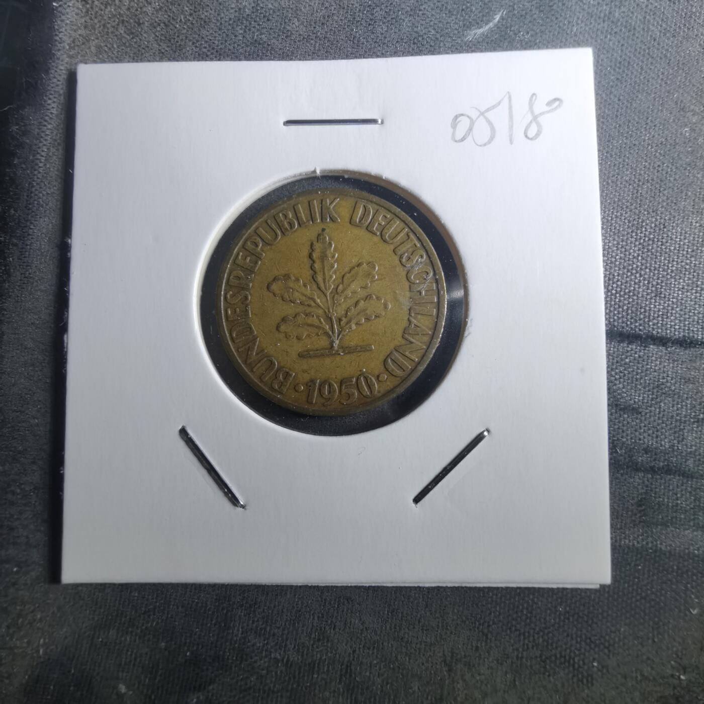 沼泽如烟--第905场 德国1950年10芬尼