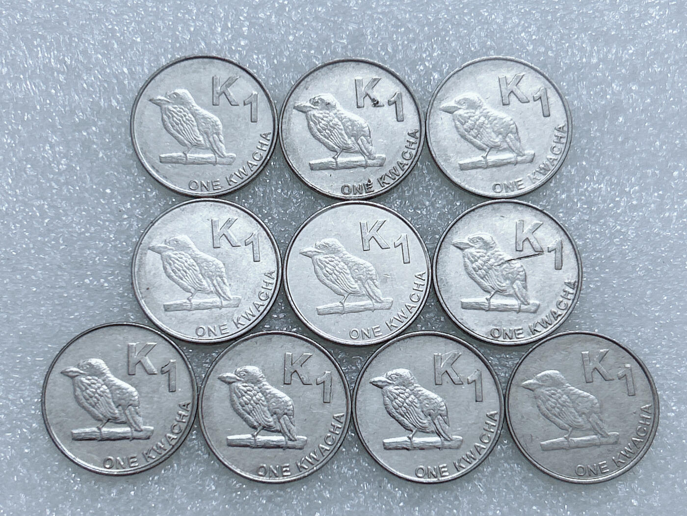 第一海外回流一元起拍收藏 散集专场  第266期 赞比亚1克瓦查硬币 10枚