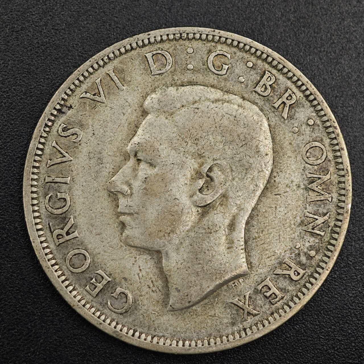 【淘币小摊】实时拍第七百九十六拍   小银币场   满百包邮可预留二周 每周一统一发货   英国1941年乔治六世半克朗银币