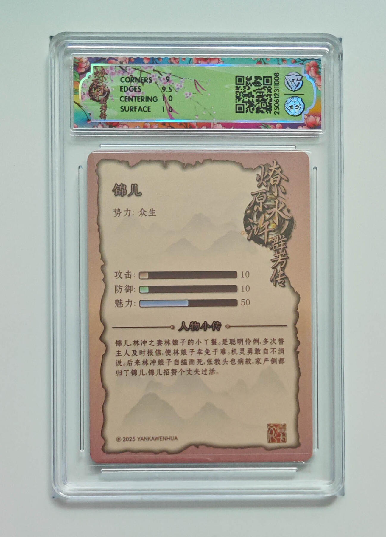 欢迎送拍、零成本上架，释放现金流，合理分配上拍卡品 【折光】玲姐 锦儿 焱卡文化水浒群芳传（下）  分数：9.5