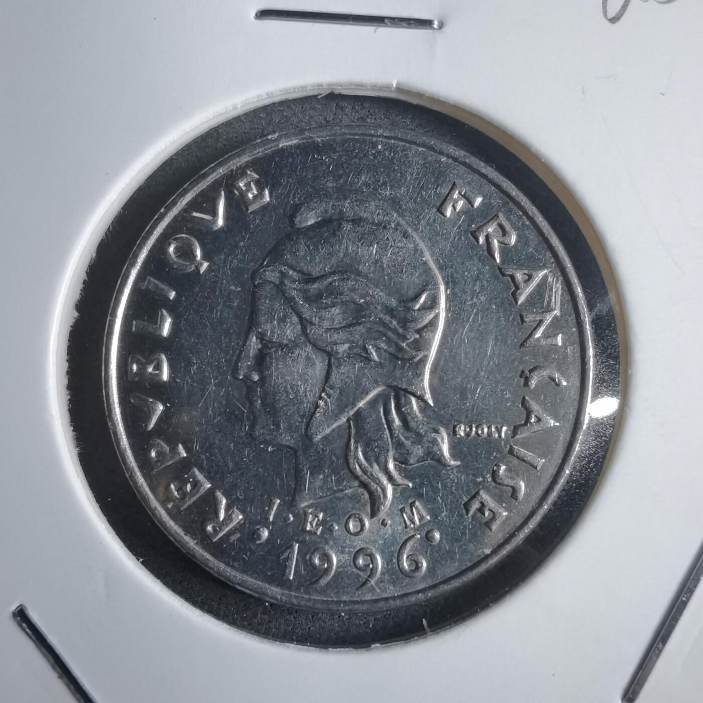 沼泽如烟--第905场 法属新喀里多尼亚1996年10法郎