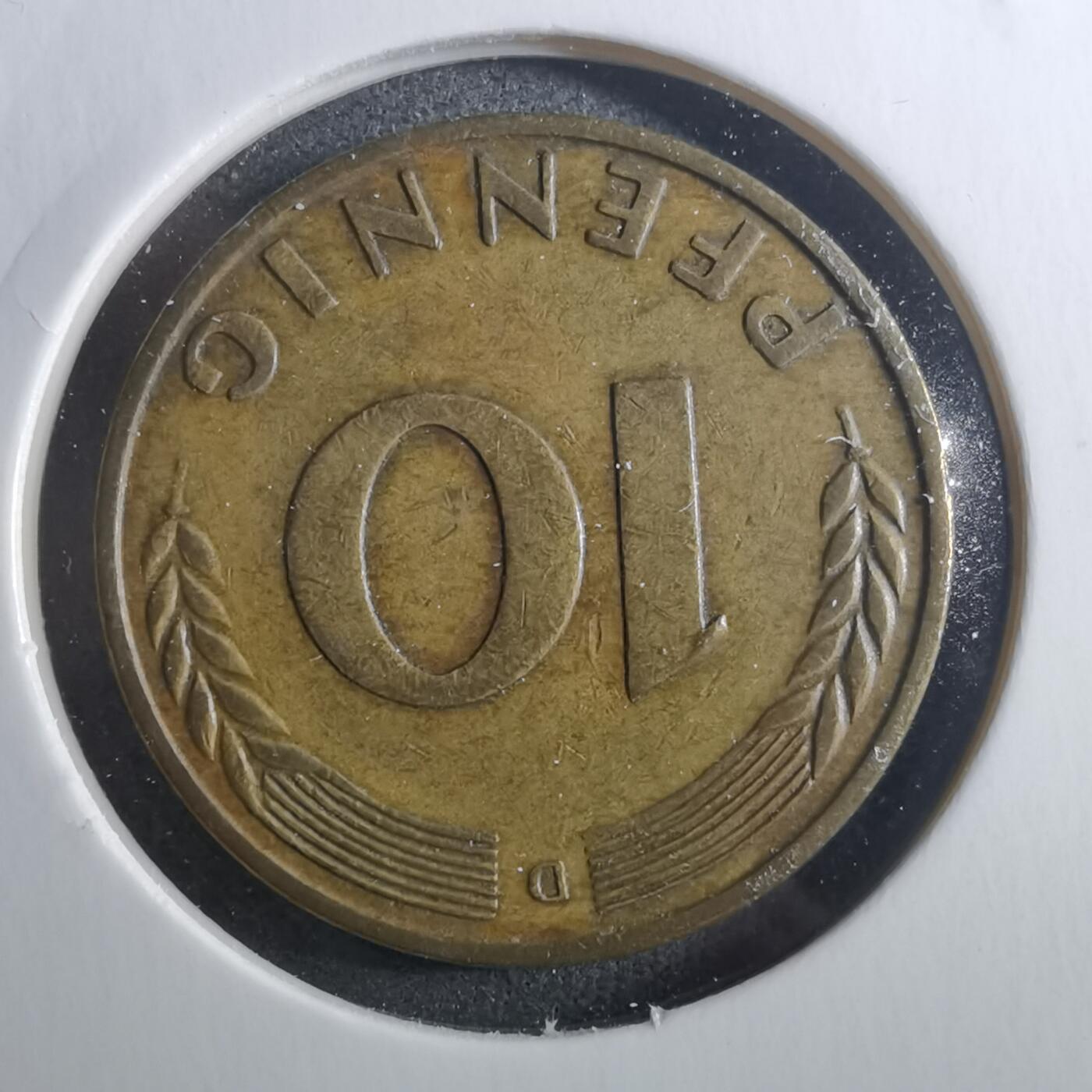 沼泽如烟--第905场 德国1950年10芬尼