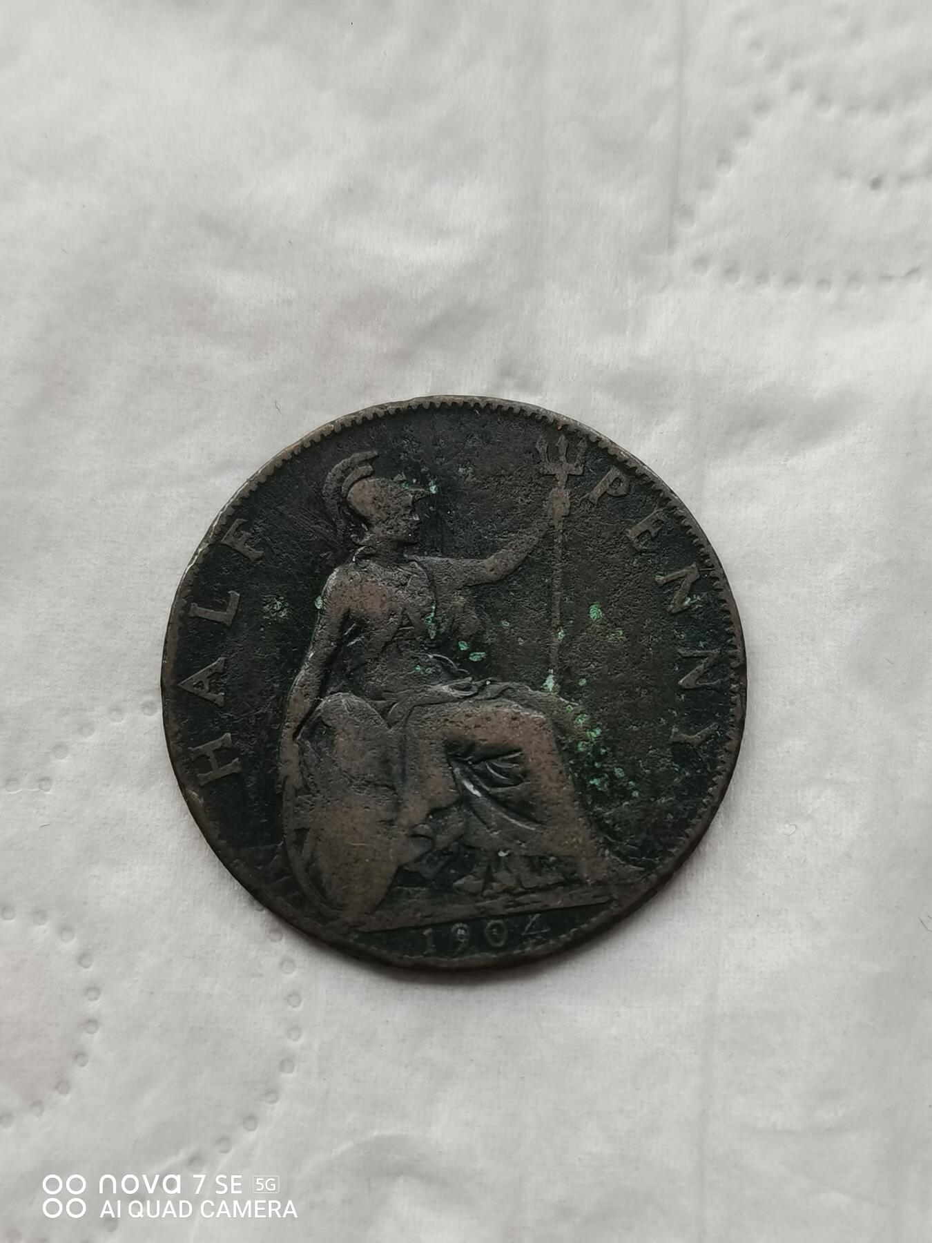 外币 1904年英国1便士