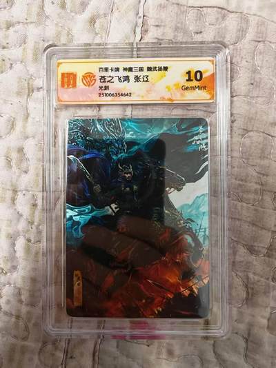 龙虎卡牌第六三场 （无佣金，周六结拍，欢迎送拍） - 光刻评级卡 百里 苍之飞鸿神魔三国-五子良将张辽 10G
