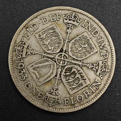 【淘币小摊】实时拍第七百九十六拍   小银币场   满百包邮可预留二周 每周一统一发货   - 英国1933年乔治五世弗洛林银币