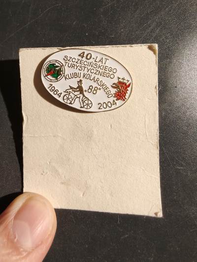 老王徽章第163期 13-15日三场连拍 16日统一发货  13、14日结束后可寄存 - 波兰什切青旅游自行车俱乐部成立40周年徽章