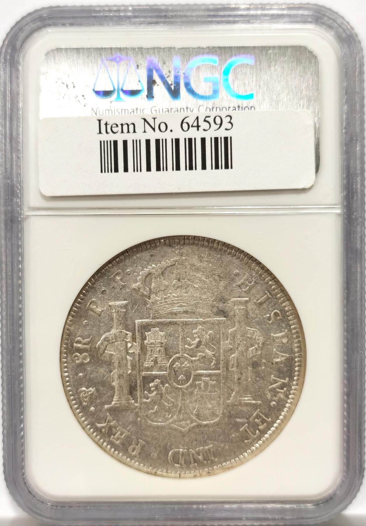 博洋堂世界钱币拍卖第146期（全场包邮） NGC XF45 玻利维亚1799年PTS PP版卡四双柱8里亚尔，与上枚一样出自非常传奇的CUZCO窖藏，状态也是相当不错。少见年份，麦稀奇此年份首见有分的，外拍一直在上涨，珍稀国内现货筹码