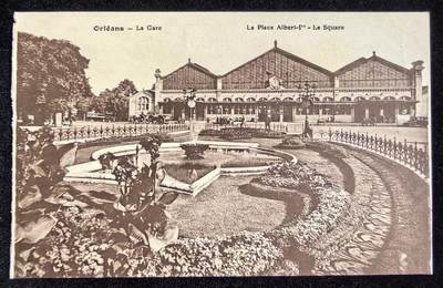 法国 1933年 奥尔良火车站 老明信片一张 - 法国 1933年 奥尔良火车站 老明信片一张