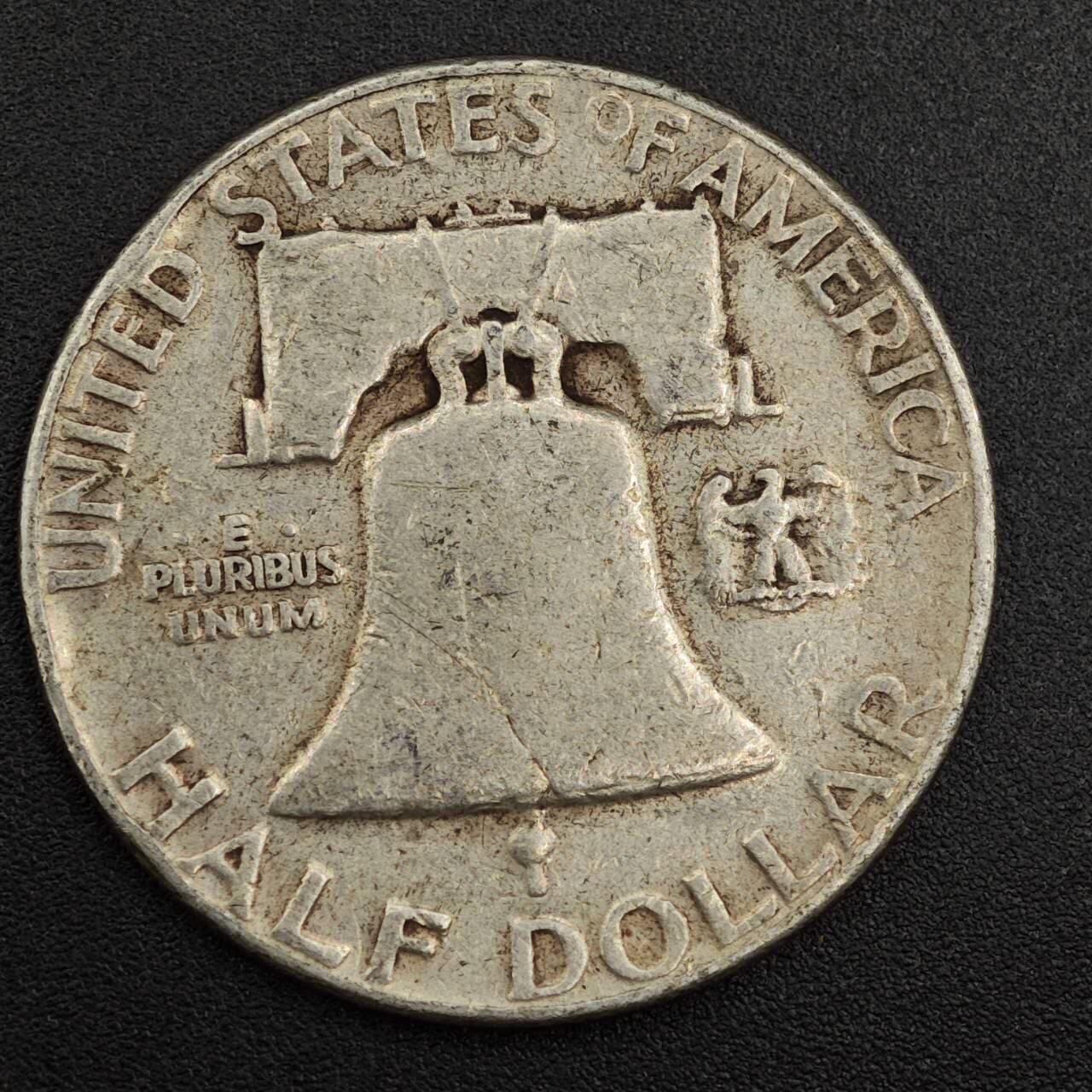 【淘币小摊】实时拍第七百九十六拍   小银币场   满百包邮可预留二周 每周一统一发货   美国1952年富兰克林半美元银币