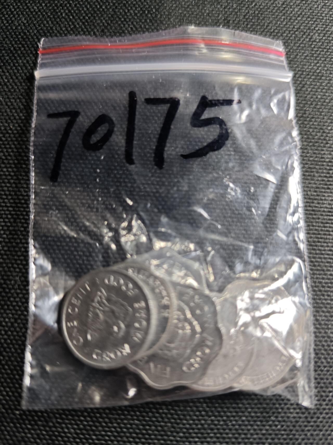 KK钱币收藏小铺  第370场  2月预留时间 周末发货  塞舌尔1/2分纪念币 一组7枚