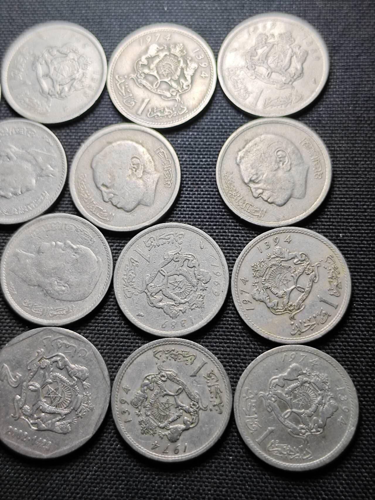 KK钱币收藏小铺  第370场  2月预留时间 周末发货  摩洛哥一组22枚