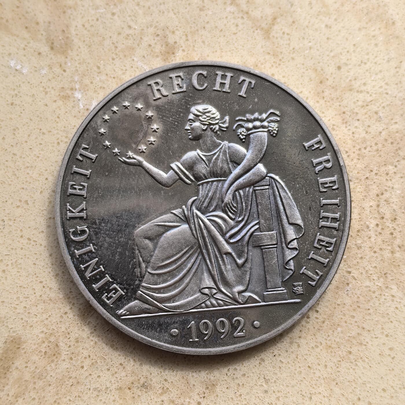 道一币馆币章第一百五十五场 德国1992年巴塞罗那奥运会1埃居纪念币-2