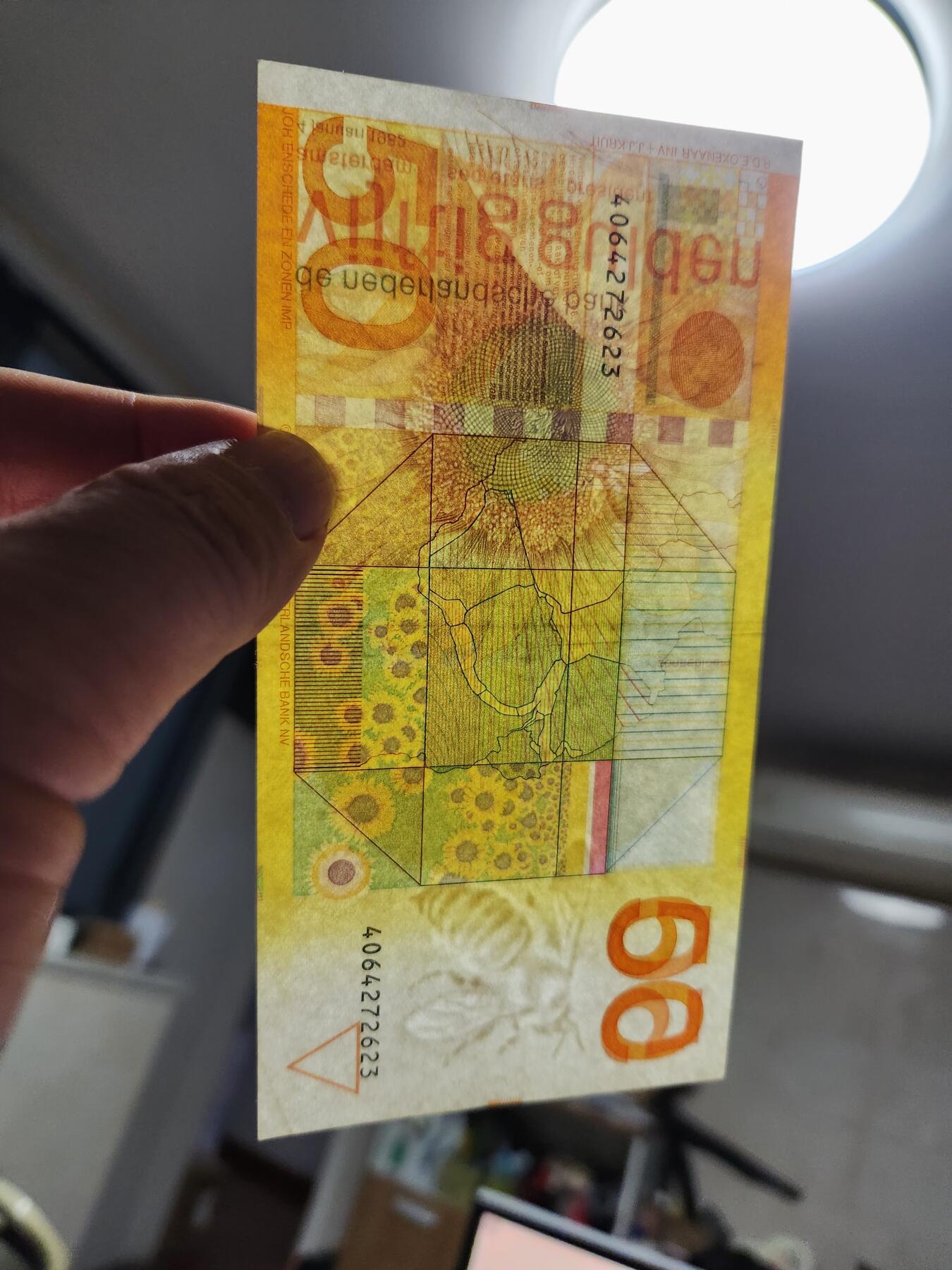 11月15号晚上8点 外国纸币自动截拍第58场 荷兰50盾 极美品