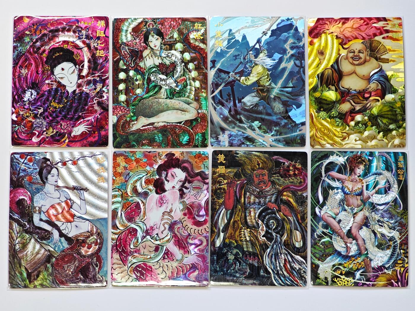 白泽拍卖卡牌手绘专场第28期（细雨生寒、寻梅闻香） 2025 范特卡 春芳西游之花西拾 全套 8张  粗闪