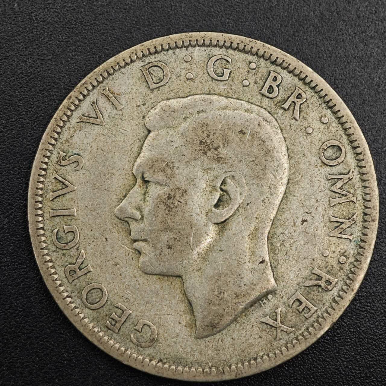 【淘币小摊】实时拍第七百九十六拍   小银币场   满百包邮可预留二周 每周一统一发货   英国1942年乔治六世半克朗银币