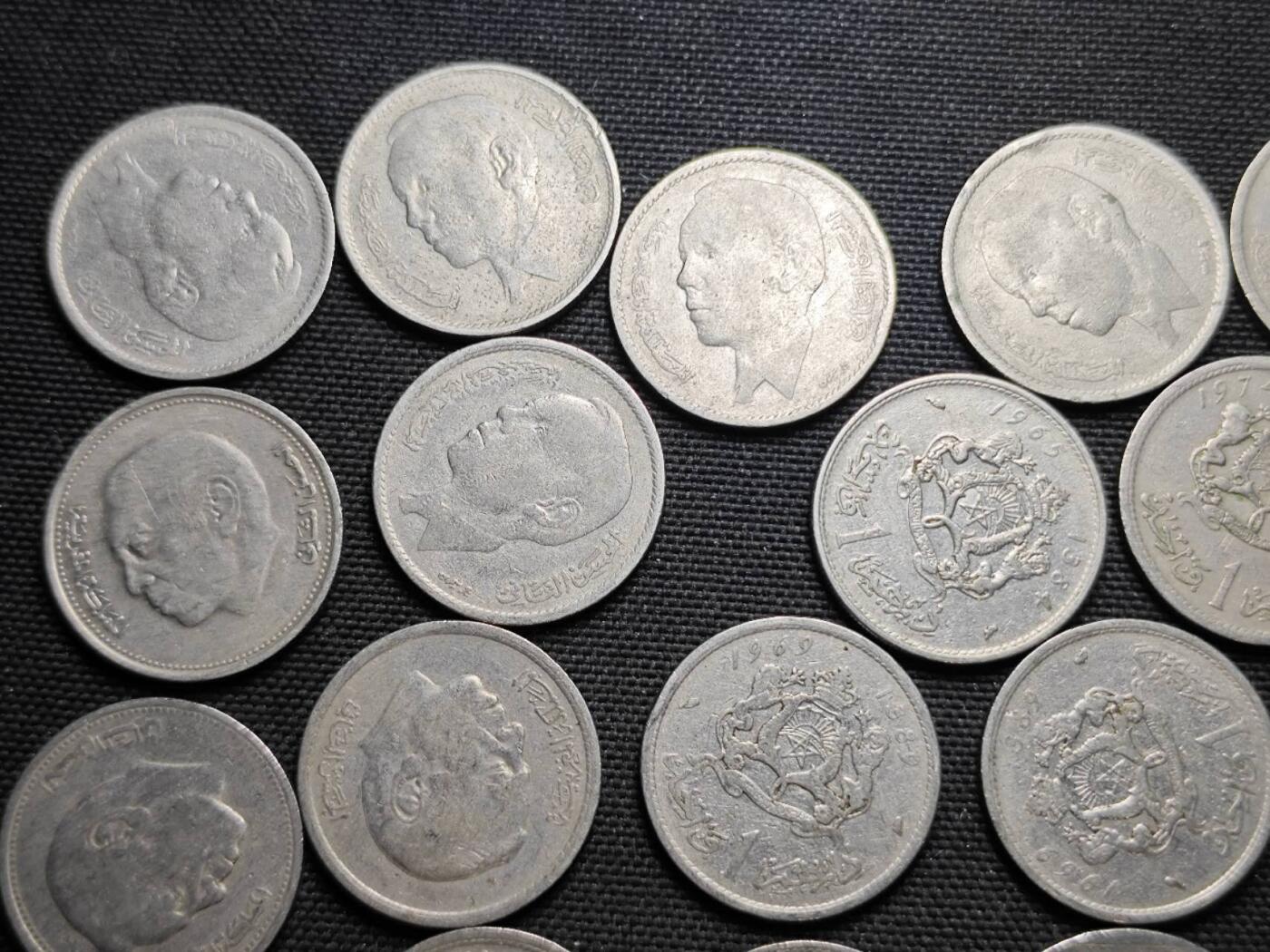 KK钱币收藏小铺  第370场  2月预留时间 周末发货  摩洛哥一组22枚