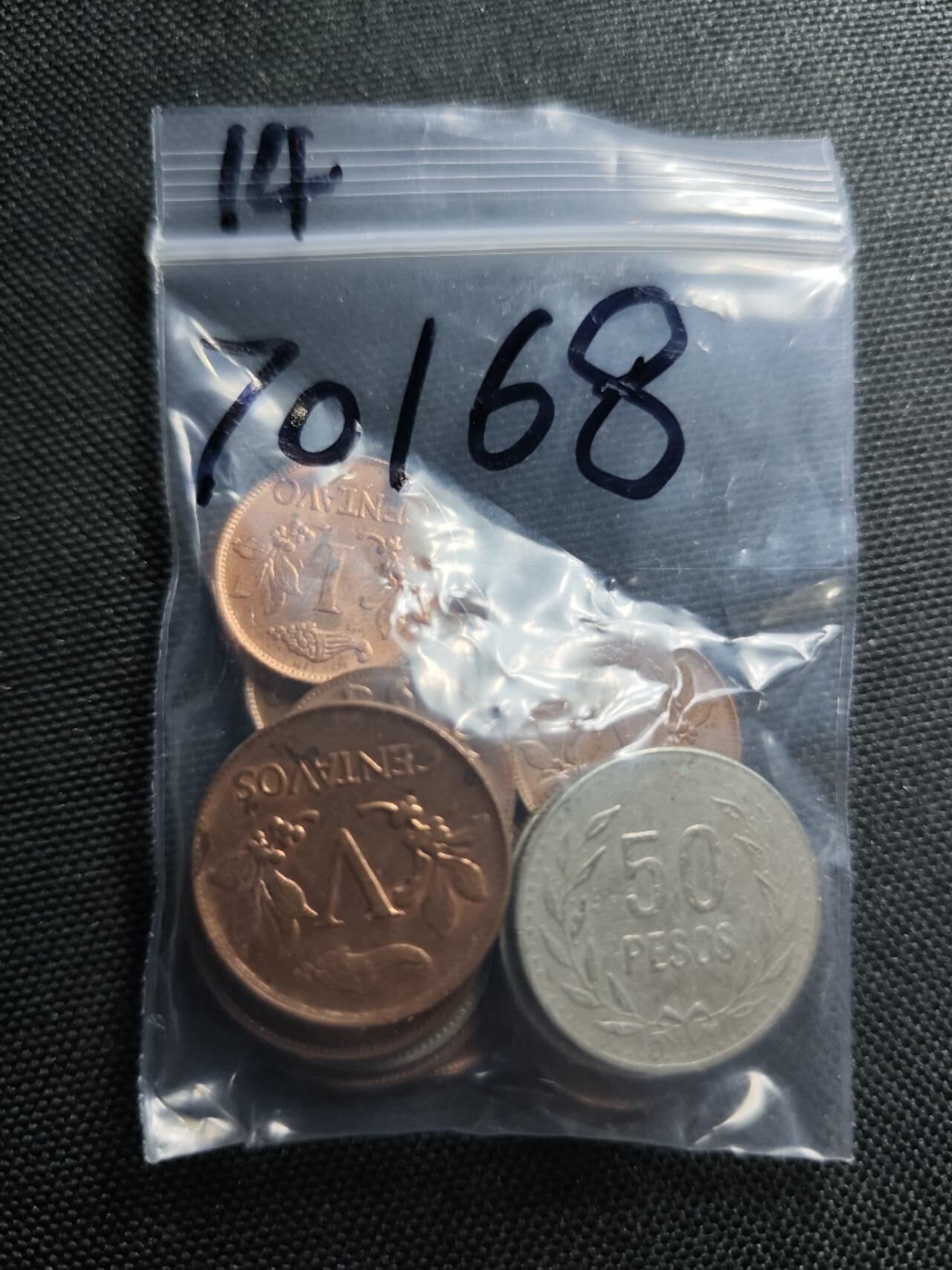 KK钱币收藏小铺  第370场  2月预留时间 周末发货  哥伦比亚一组14枚