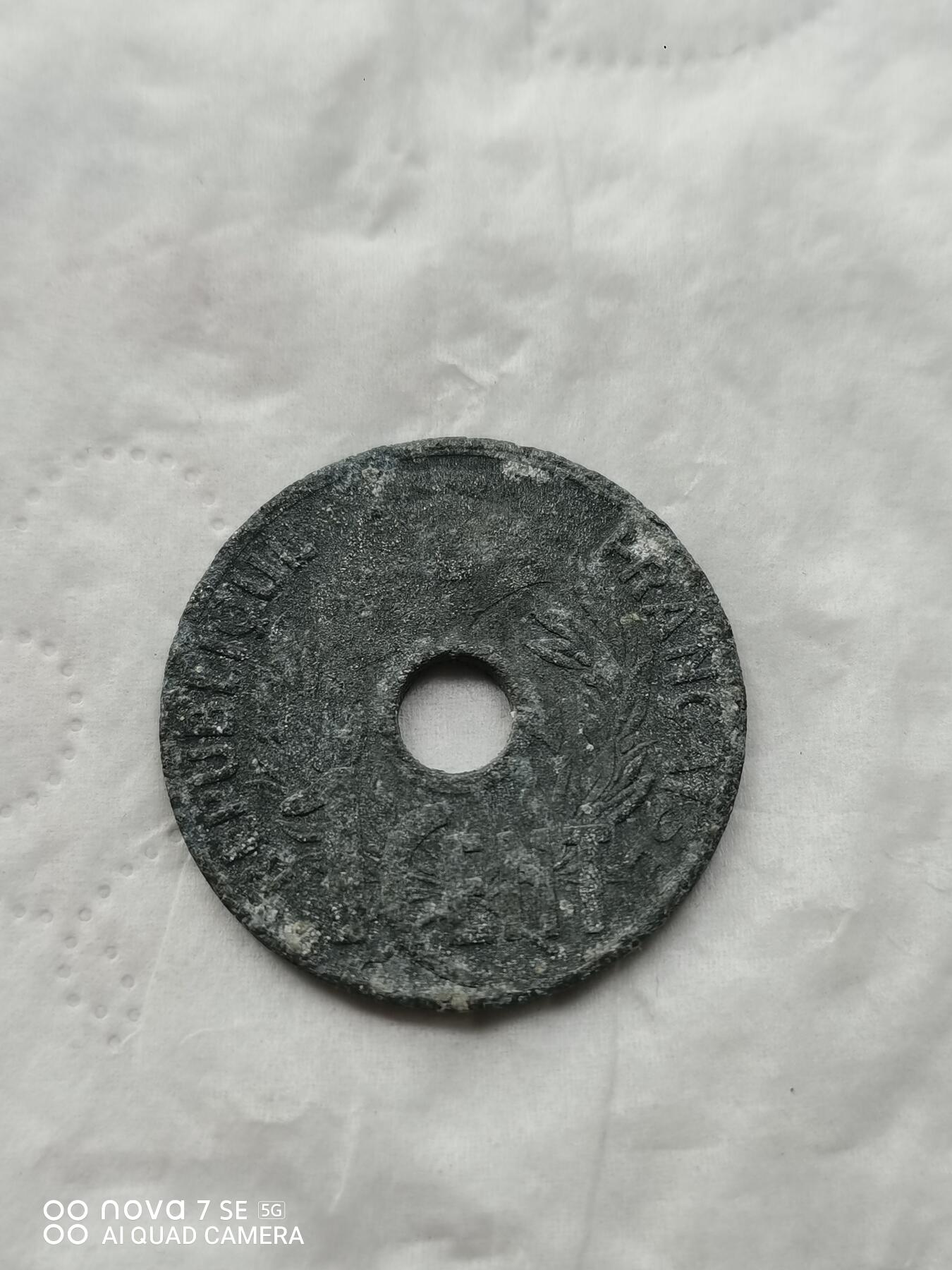 外币 法属印支1分锌币