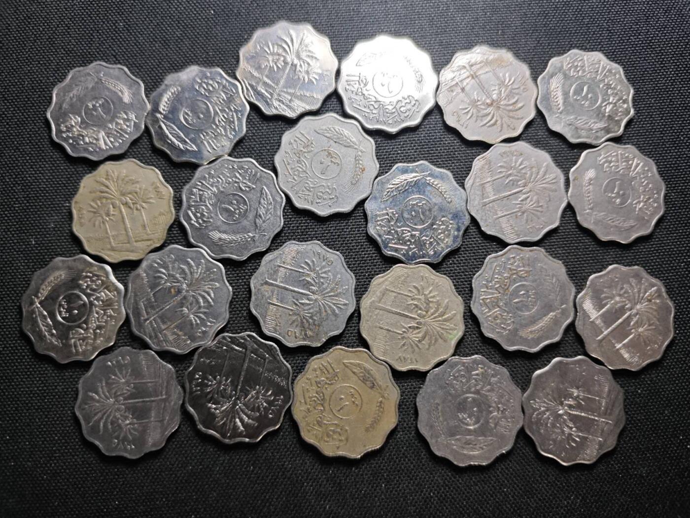 KK钱币收藏小铺  第370场  2月预留时间 周末发货  伊拉克10费尔一组23枚