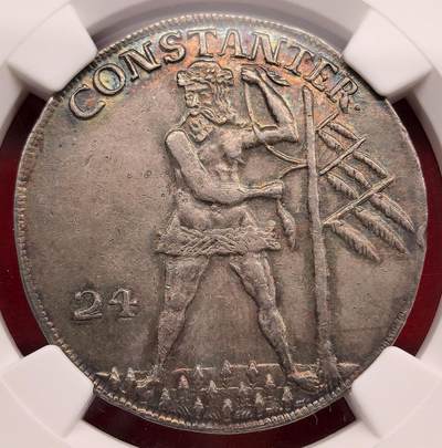 泉海漫舟·凡希社世界钱币微拍第三百十四期 - 1705德国不伦瑞克沃尔芬堡野人24MG大银NGC-AU55