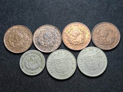 KK钱币收藏小铺  第370场  2月预留时间 周末发货 -  哥伦比亚一组14枚