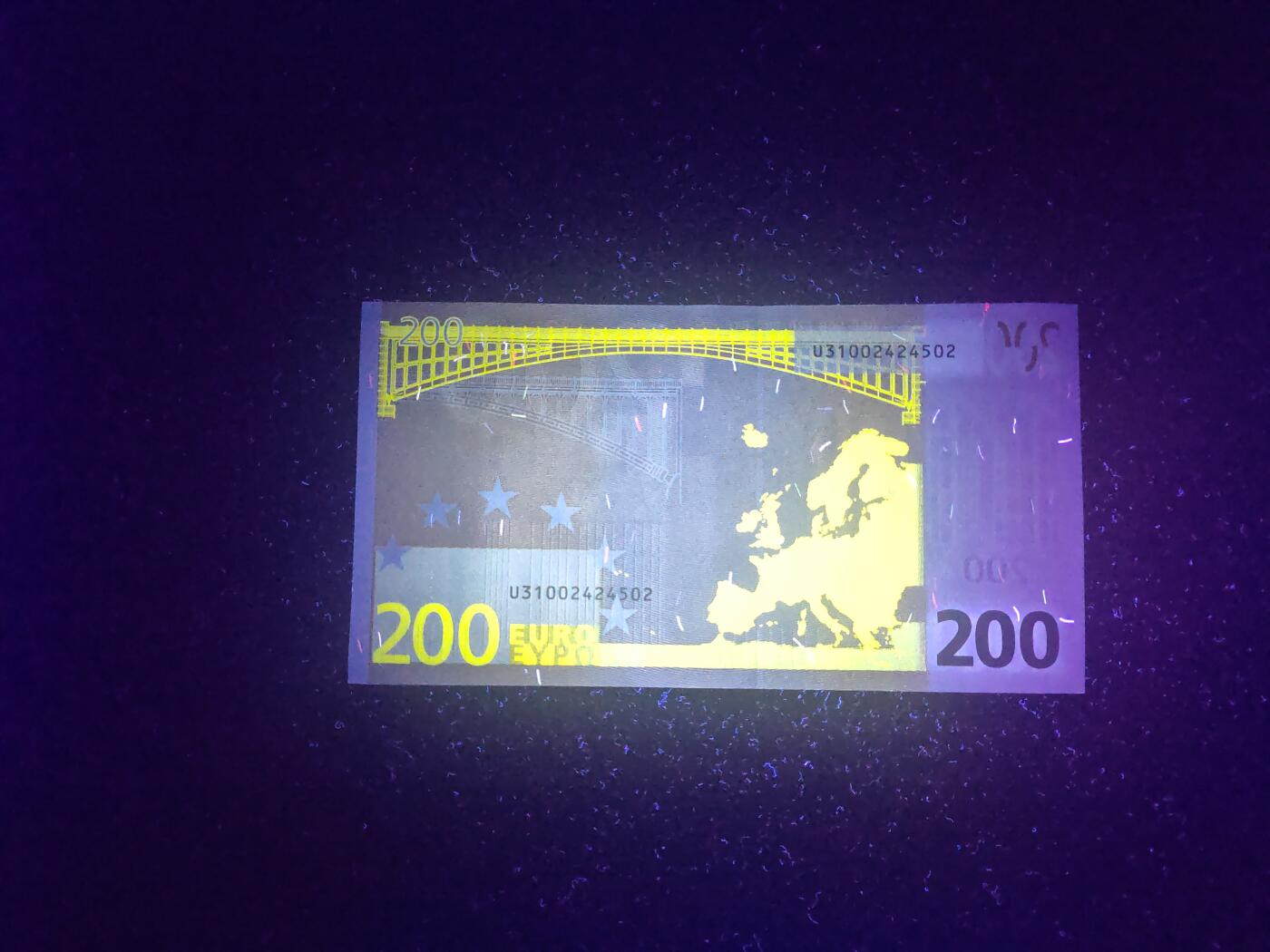 欧盟 一签 稀有U冠 法国版 200欧 全新UNC