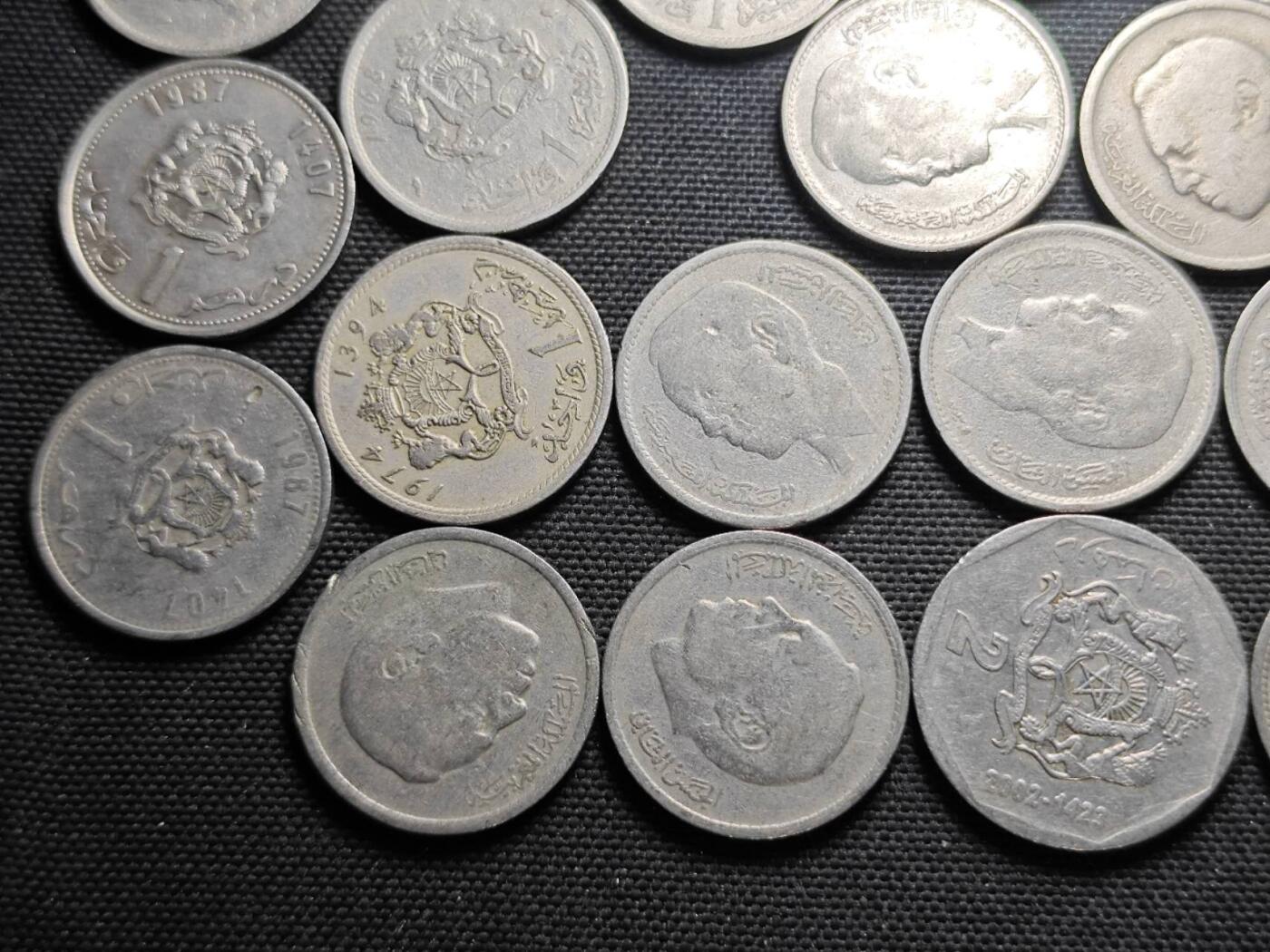 KK钱币收藏小铺  第370场  2月预留时间 周末发货  摩洛哥一组22枚