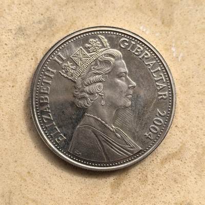 道一币馆币章第一百五十五场 - 直布罗陀2004年二战系列-1942火炬计划1克朗彩绘币  