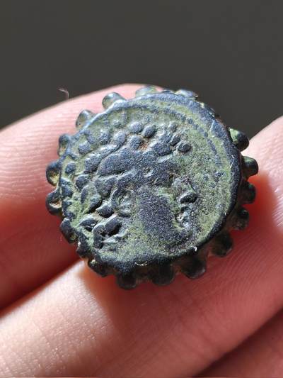 星盘世界钱币十一月二十二日古典币精品专场 - 精品！显赫的安条克六世大象齿轮边铜币，非常经典的品种，而且这一枚打制居中包浆十分特殊，非常漂亮的一枚